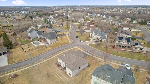 bird's eye view with a residential view