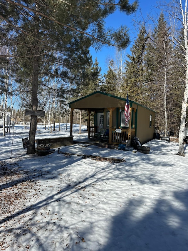 exterior space featuring covered porch