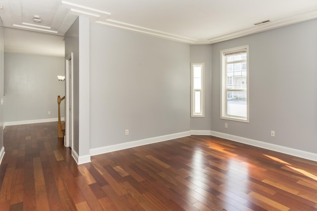 5640 Winnetka Ave N, New Hope, MN 55428 - spare room with baseboards, dark wood finished floors, and visible vents