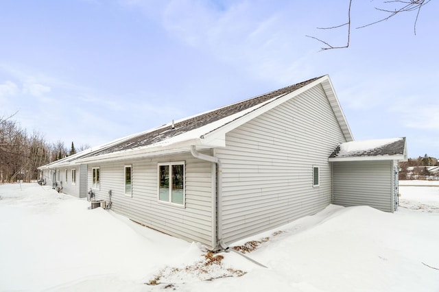 view of snowy exterior