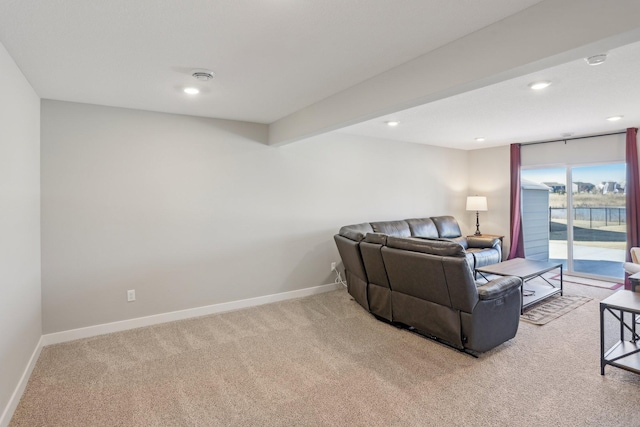 12273 71st Ct NE, Otsego, MN 55330 - living area featuring carpet flooring, baseboards, and recessed lighting