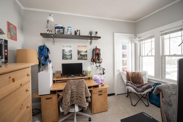 office with ornamental molding