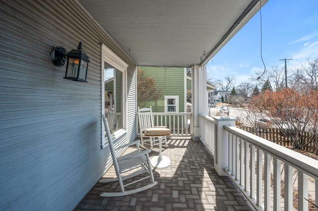 balcony with a porch