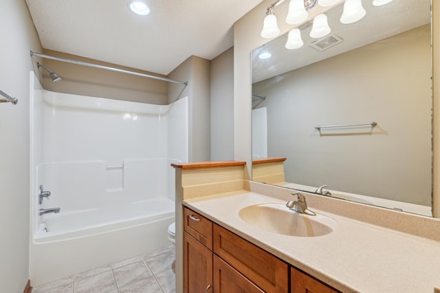 15436 70th Ave N, Maple Grove, MN 55311 - full bathroom featuring vanity, toilet,  shower combination, and recessed lighting