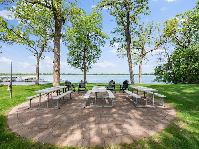 2904 Le Homme Dieu Vw NE, Alexandria, MN 56308 - surrounding community with a patio area, a yard, and a water view