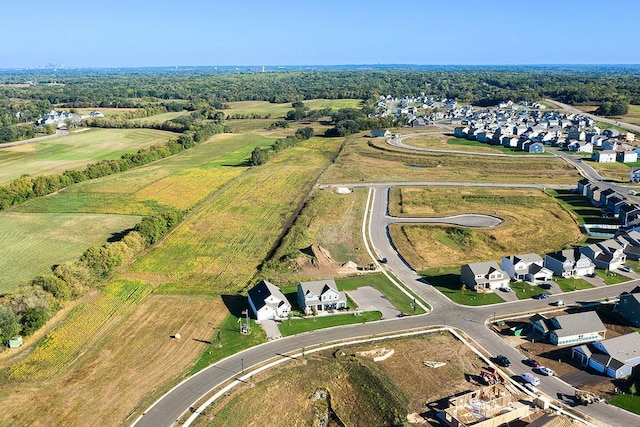 aerial view with a residential view