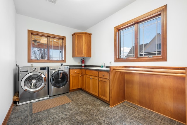 1502 Epperstone Enclave, Byron, MN 55920 - laundry room with washing machine and clothes dryer and cabinet space