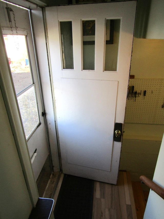 entryway featuring wood finished floors