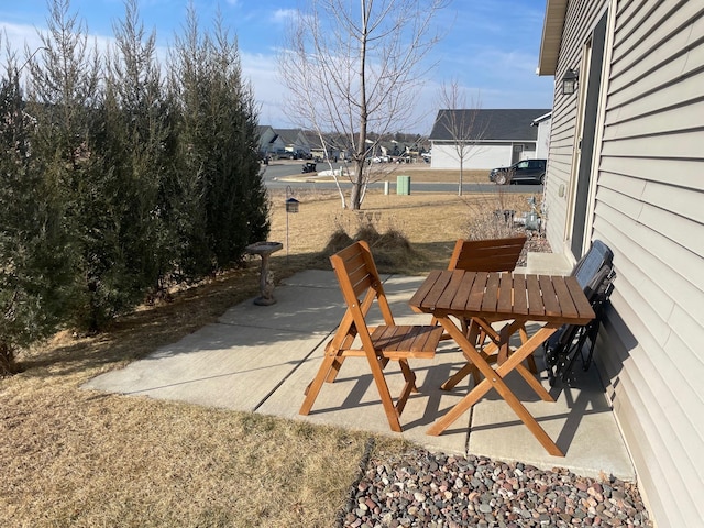 view of patio with outdoor dining space