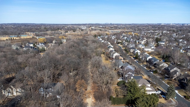 bird's eye view featuring a residential view