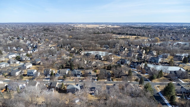 bird's eye view with a residential view