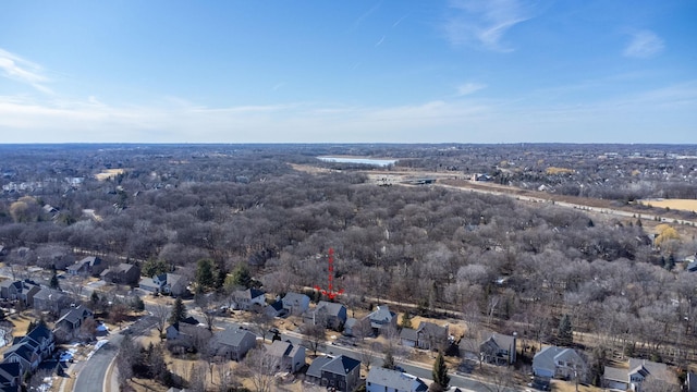 birds eye view of property with a residential view