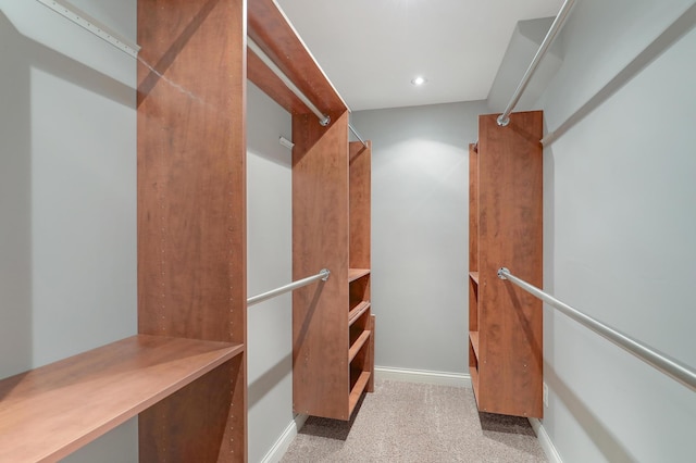 spacious closet with carpet floors