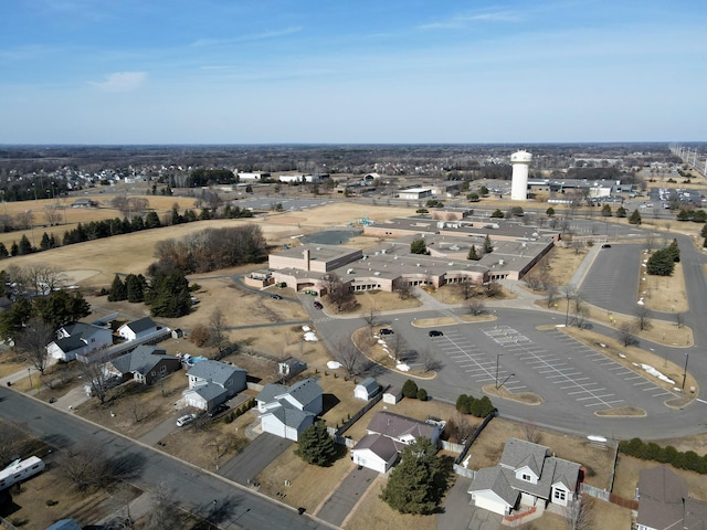 aerial view with a residential view