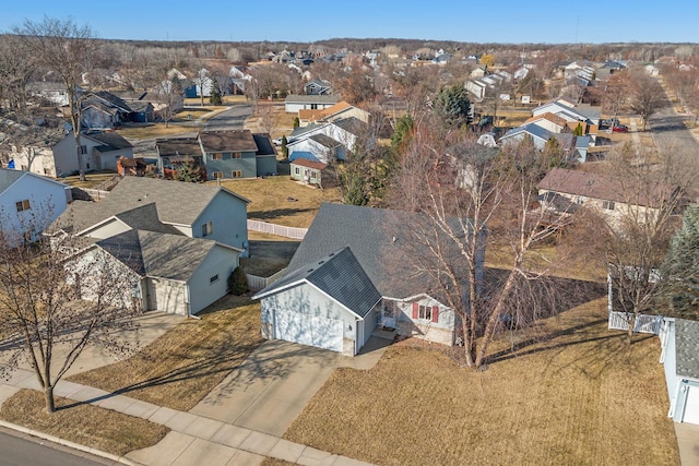 aerial view with a residential view