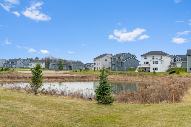 property view of water with a residential view