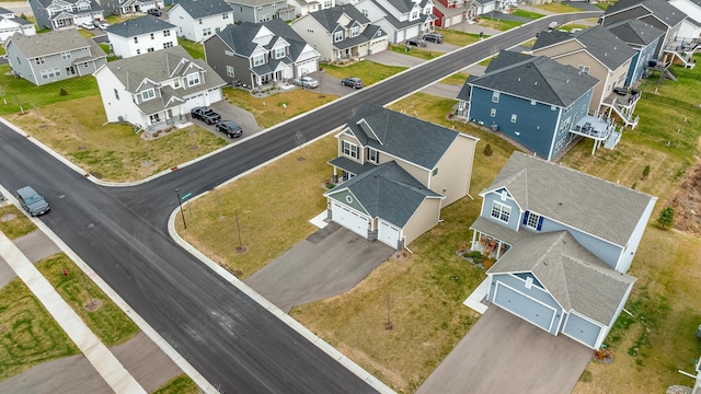 drone / aerial view with a residential view