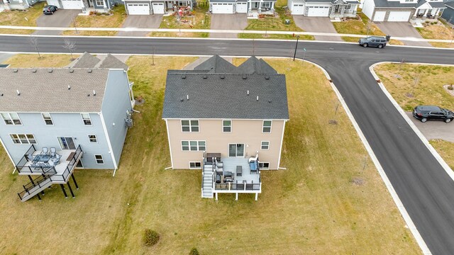 drone / aerial view featuring a residential view