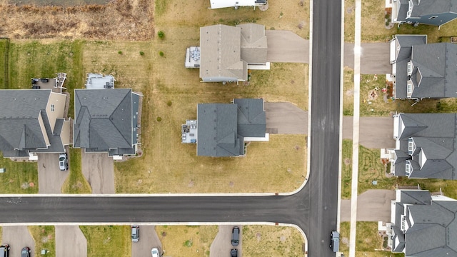 bird's eye view with a residential view