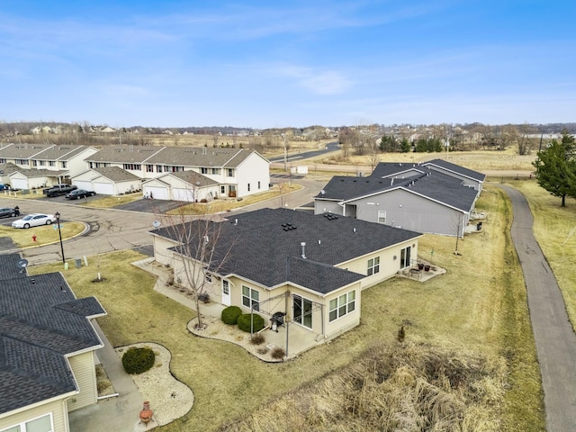 drone / aerial view featuring a residential view