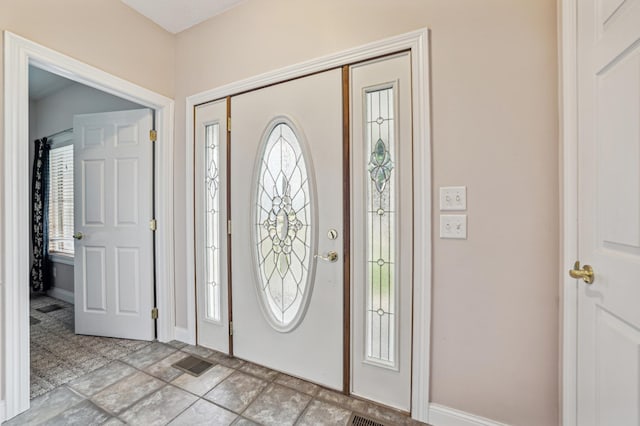 entrance foyer with visible vents