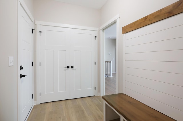 interior space featuring light wood-style flooring