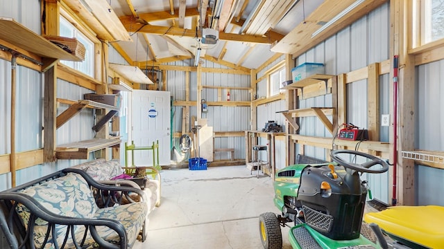 storage featuring a garage