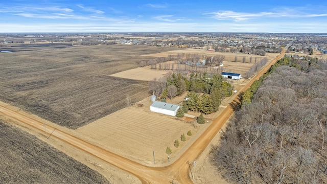 drone / aerial view featuring a rural view