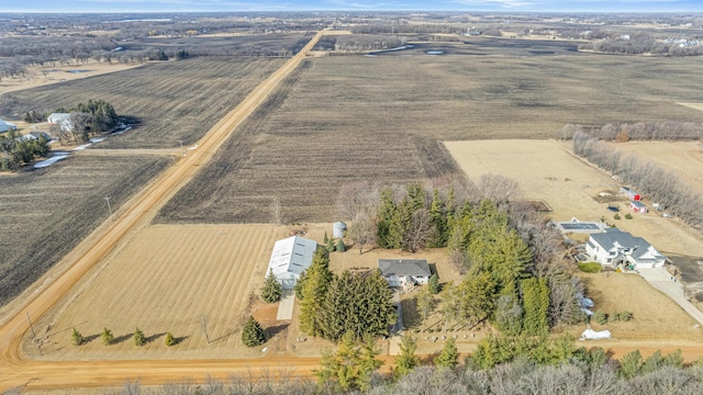 bird's eye view featuring a rural view