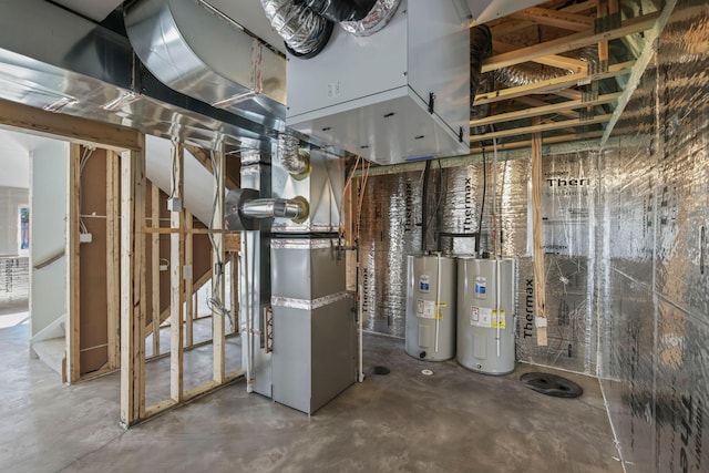 2080 151st Ave NW, Andover, MN 55304 - utility room with electric water heater and heating unit
