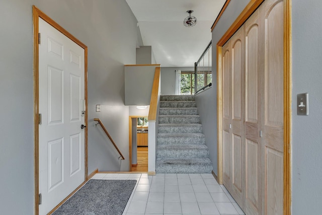 344 Riverside Ave S, Sartell, MN 56377 - stairs with tile patterned flooring and baseboards
