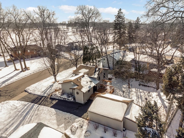 view of snowy aerial view