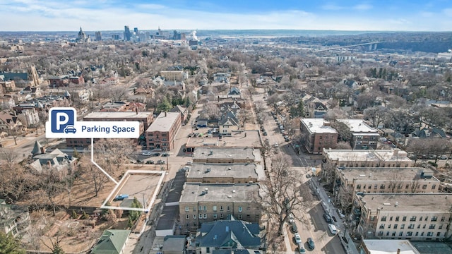 aerial view with a view of city