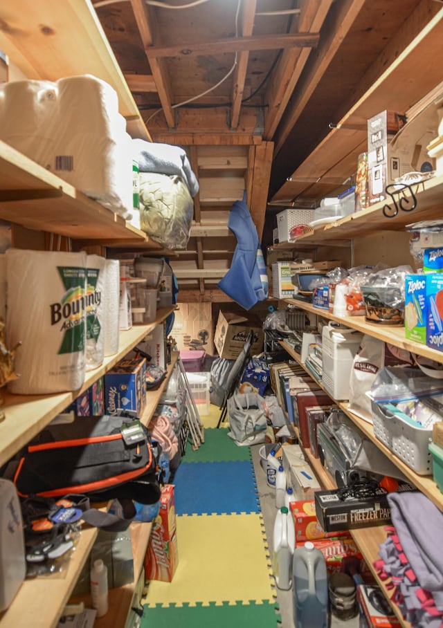 view of storage room