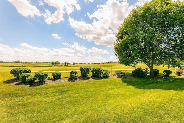 view of yard featuring a rural view