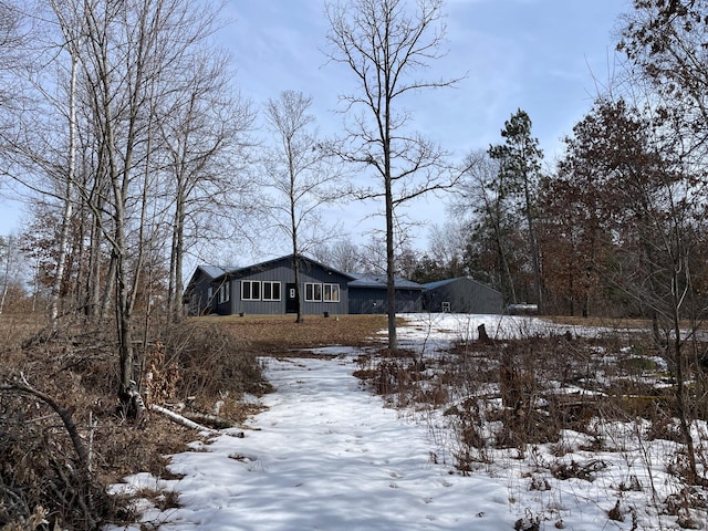 view of snowy yard