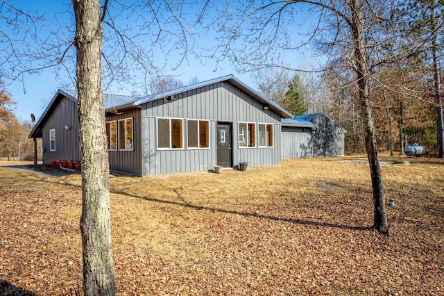 view of front of house featuring board and batten siding