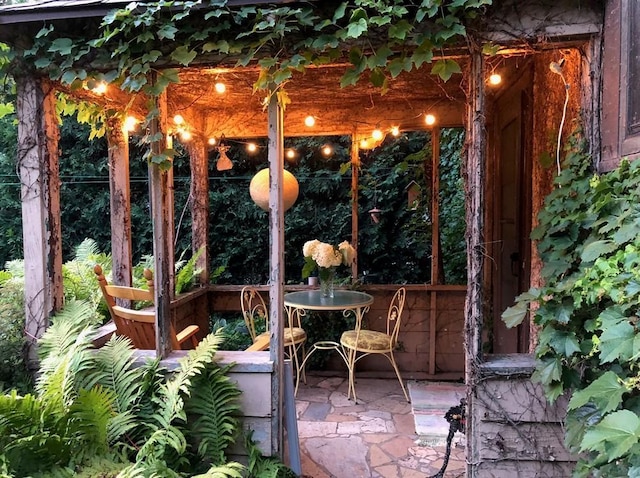 view of patio with outdoor dining area