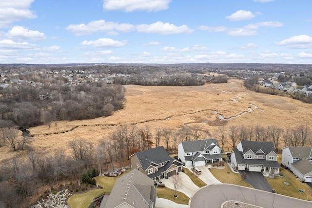 bird's eye view featuring a residential view