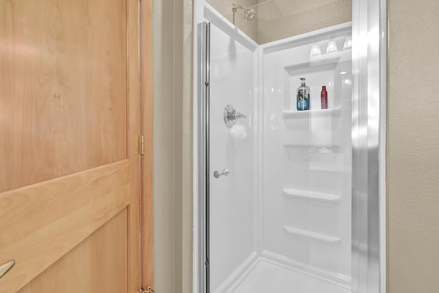 bathroom featuring a shower stall