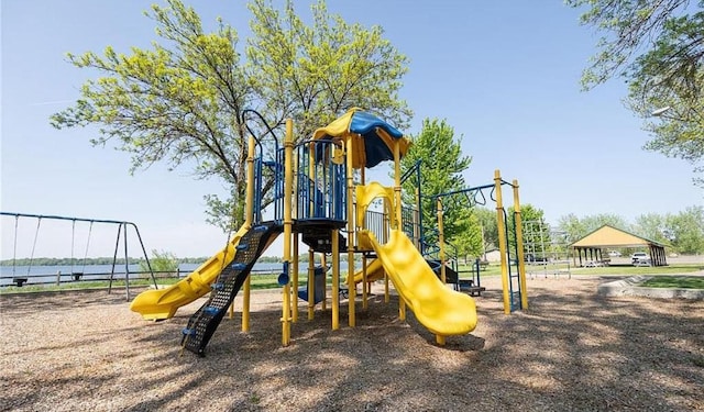 view of community jungle gym