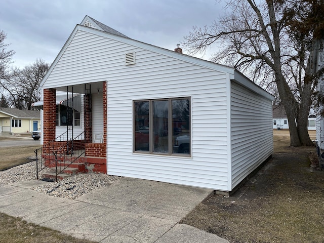 exterior space featuring entry steps