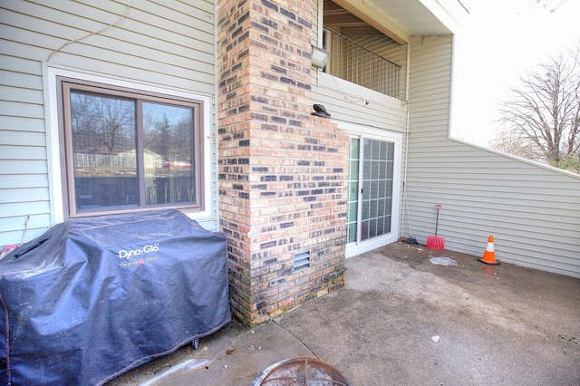 view of patio with grilling area