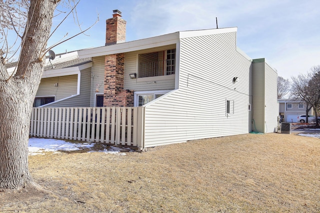 exterior space with a chimney