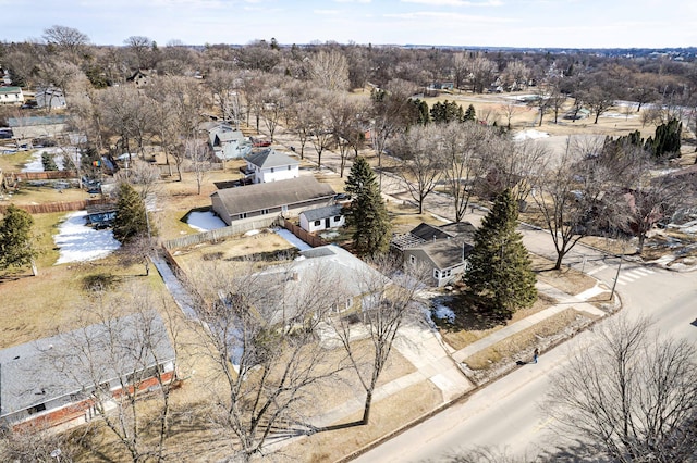 aerial view of a tree filled landscape