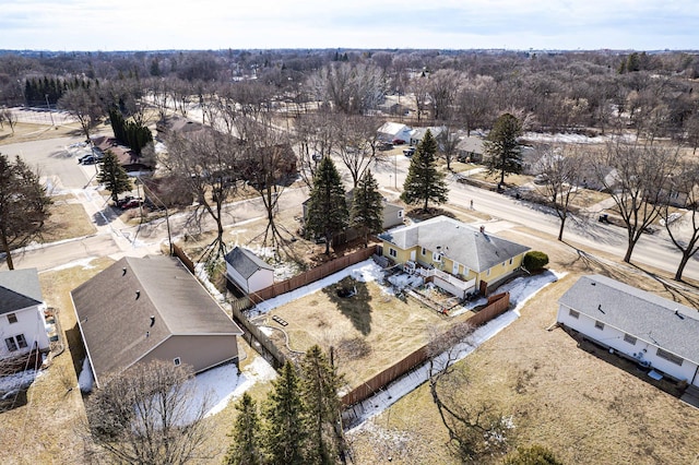 aerial view of residential area
