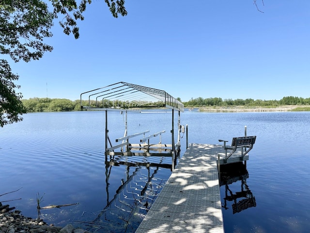 41032 Sauk Lake Rd, Sauk Centre, MN 56378 - dock featuring a water view and boat lift