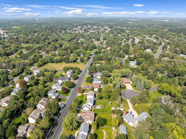 drone / aerial view with a residential view