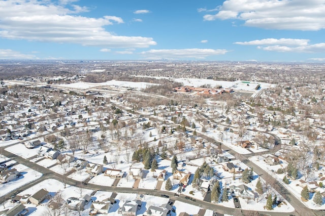 aerial view featuring a residential view