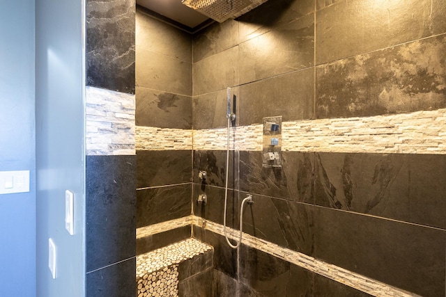 room details with tiled shower